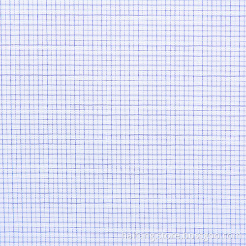STOCK Check Polyester fabric Anti-wrinkle Shirt Textile